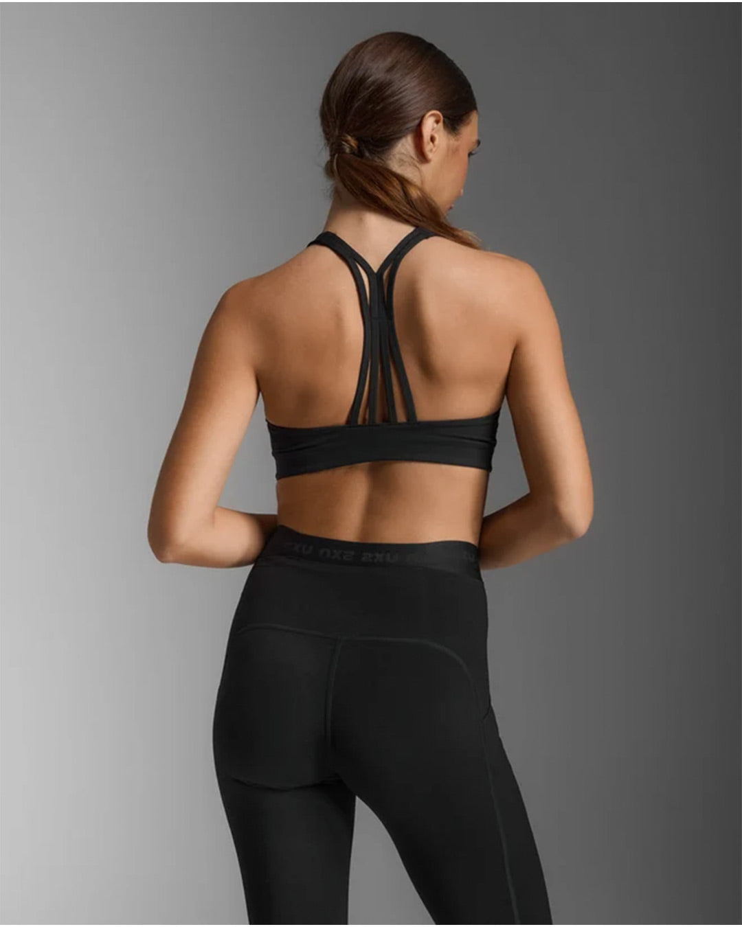 2XU Women's Form Strappy Low Impact Bra - Black/Black