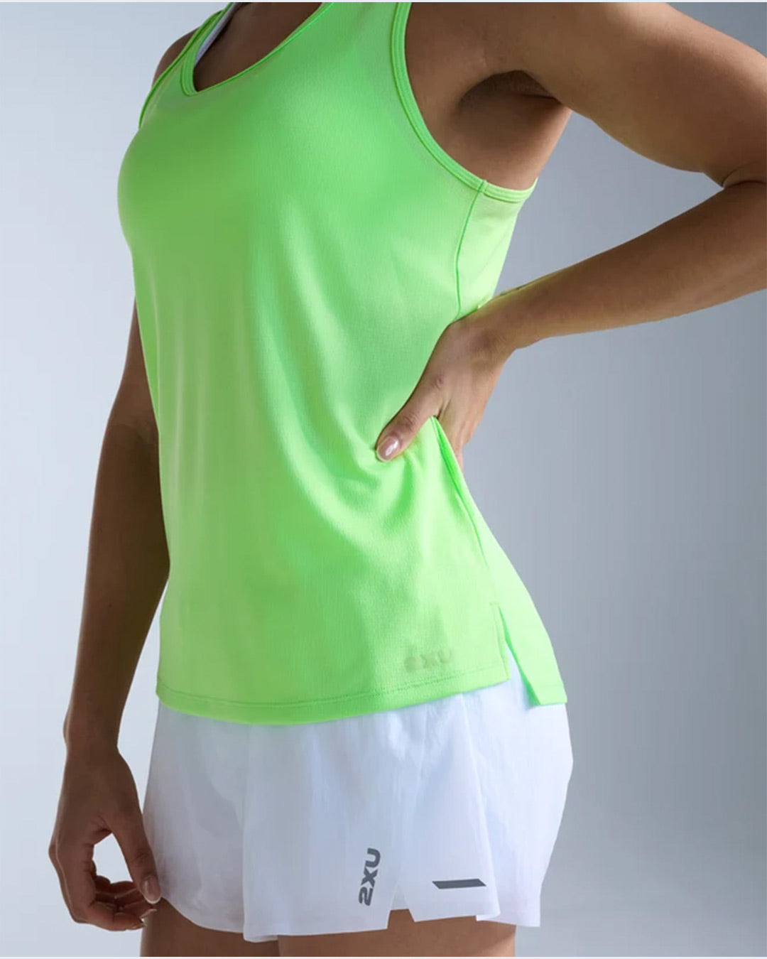 2XU Women's Aero Mesh Singlet - Lime Zest/Lime Zest Reflective