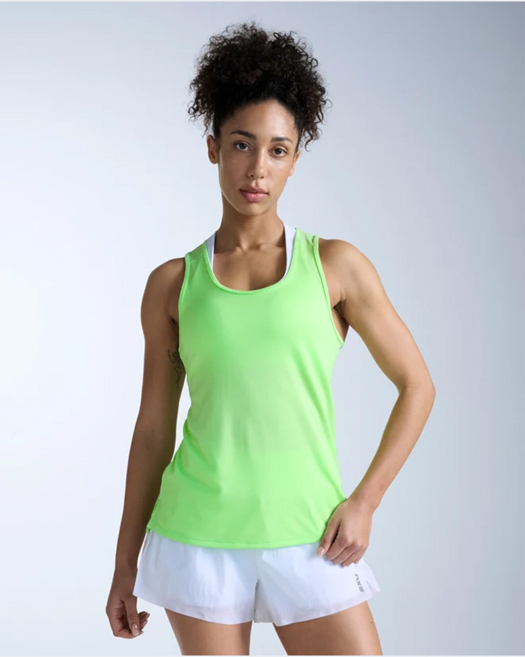 2XU Women's Aero Mesh Singlet - Lime Zest/Lime Zest Reflective