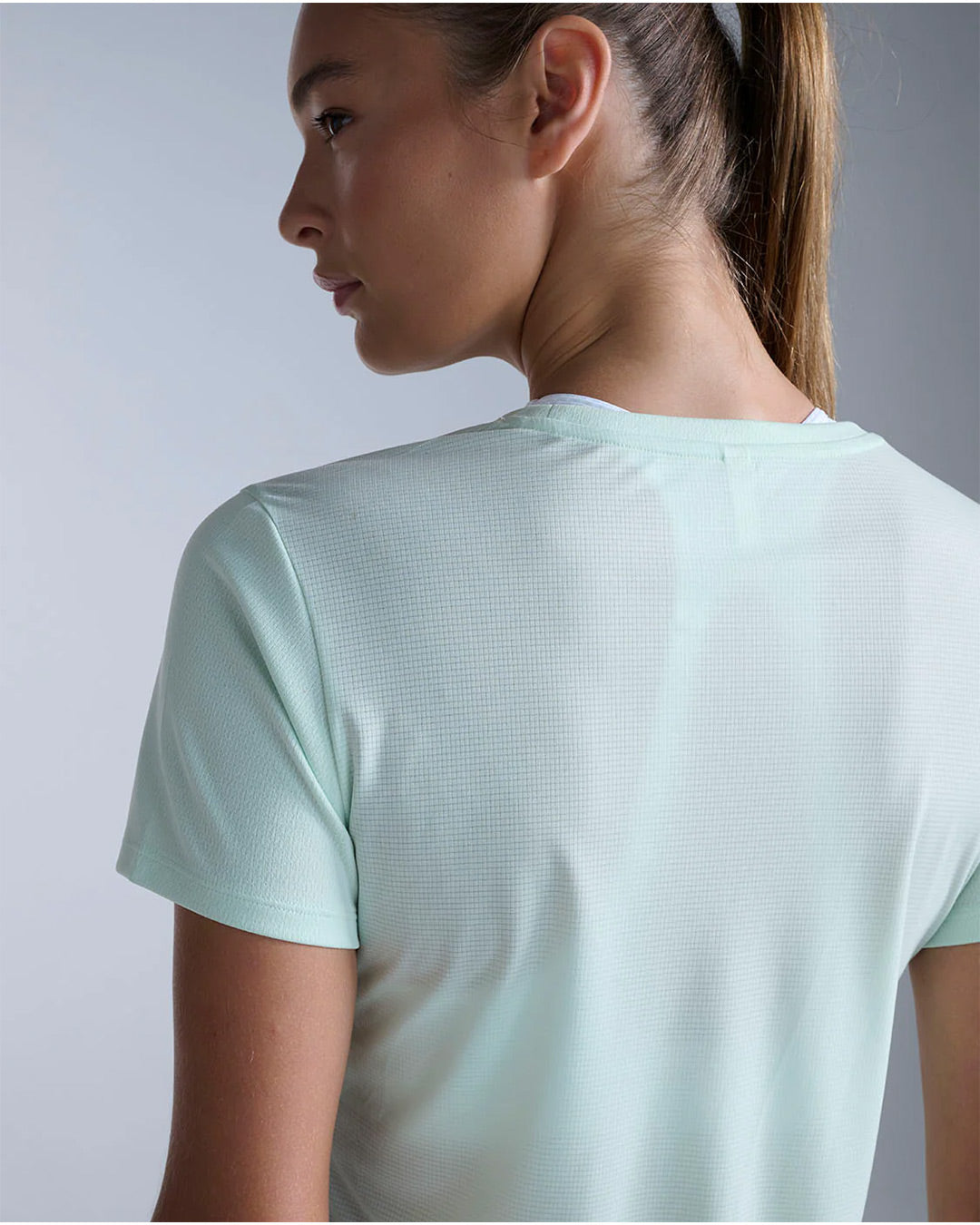 2XU Women's Aero Mesh Tee - Mint Dust/Mint Reflective