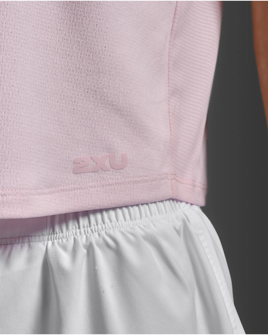 2XU Women's Aero Mesh Crop Tank - Pink Frost/Pink Reflective