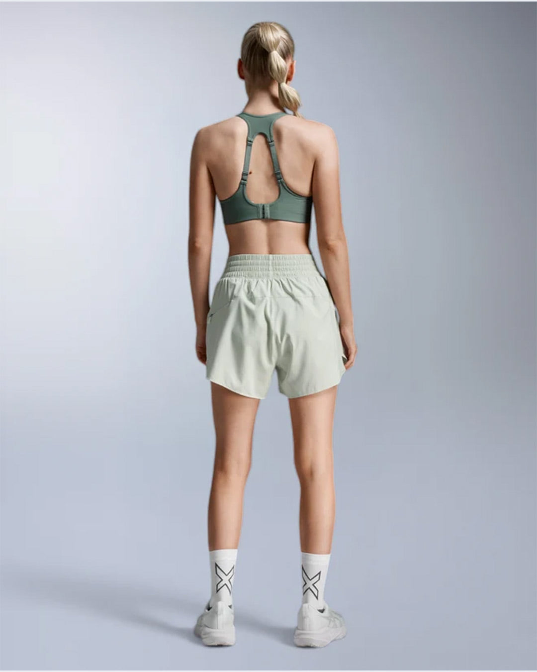 2XU Women's Aero Hi-Rise 4inch Shorts - Seafoam/Seafoam Reflective