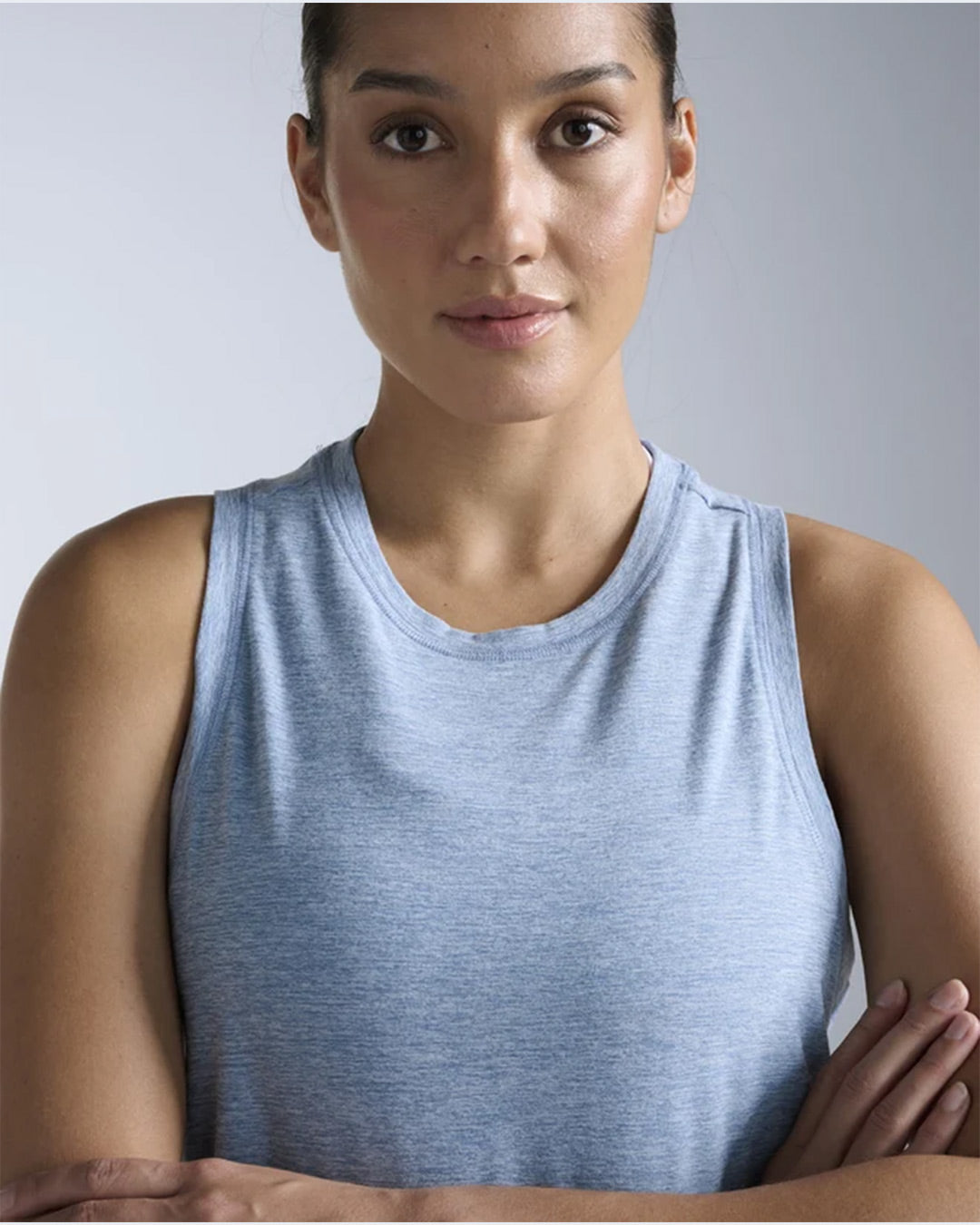 2XU Women's Form Soft Jersey Relaxed Tank - Blue Shade/White