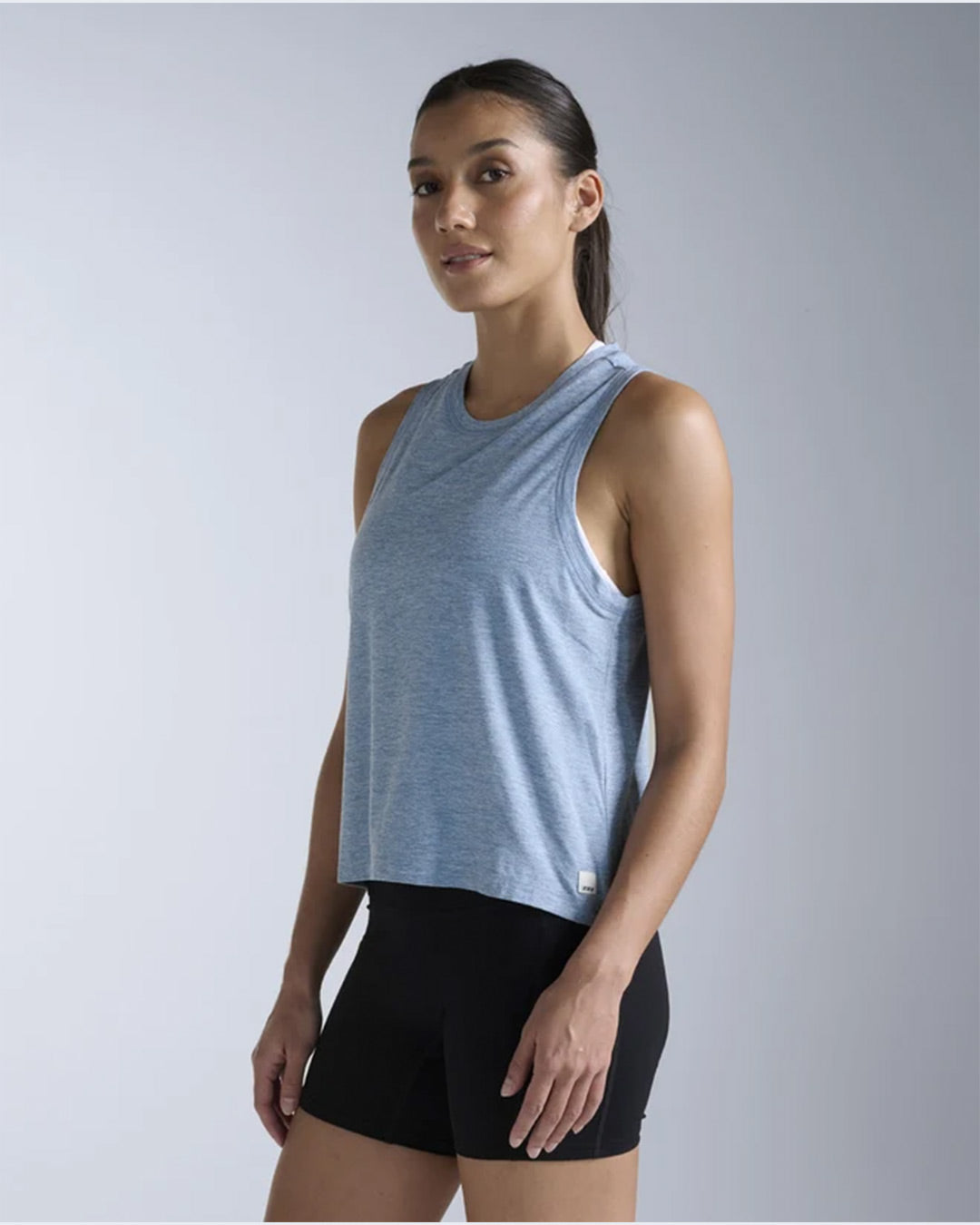 2XU Women's Form Soft Jersey Relaxed Tank - Blue Shade/White