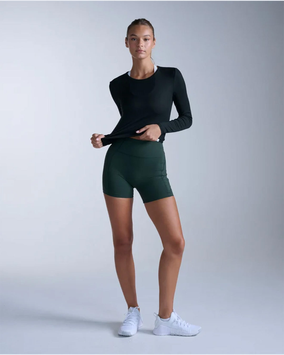 2XU Women's Fluid Modal Ribbed Long Sleeves - Black/White