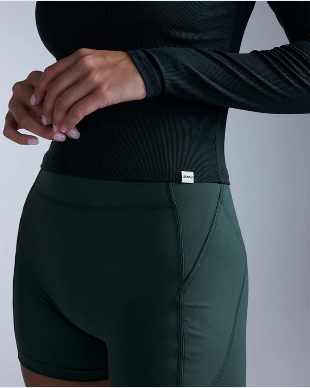 2XU Women's Fluid Modal Ribbed Long Sleeves - Black/White