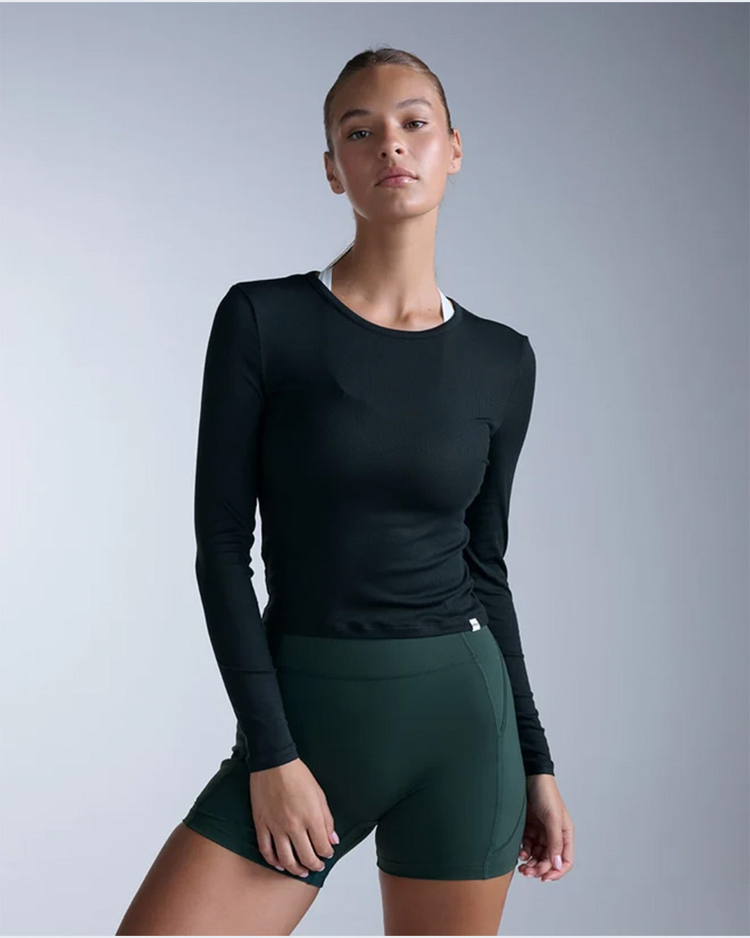 2XU Women's Fluid Modal Ribbed Long Sleeves - Black/White