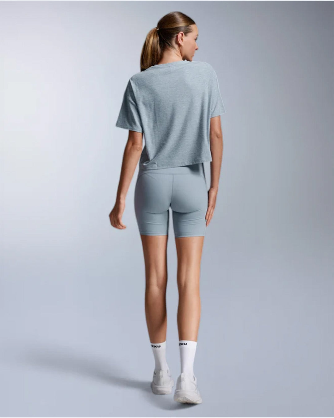 2XU Women's Form Soft Jersey Relaxed Tee - Blue Shade/White