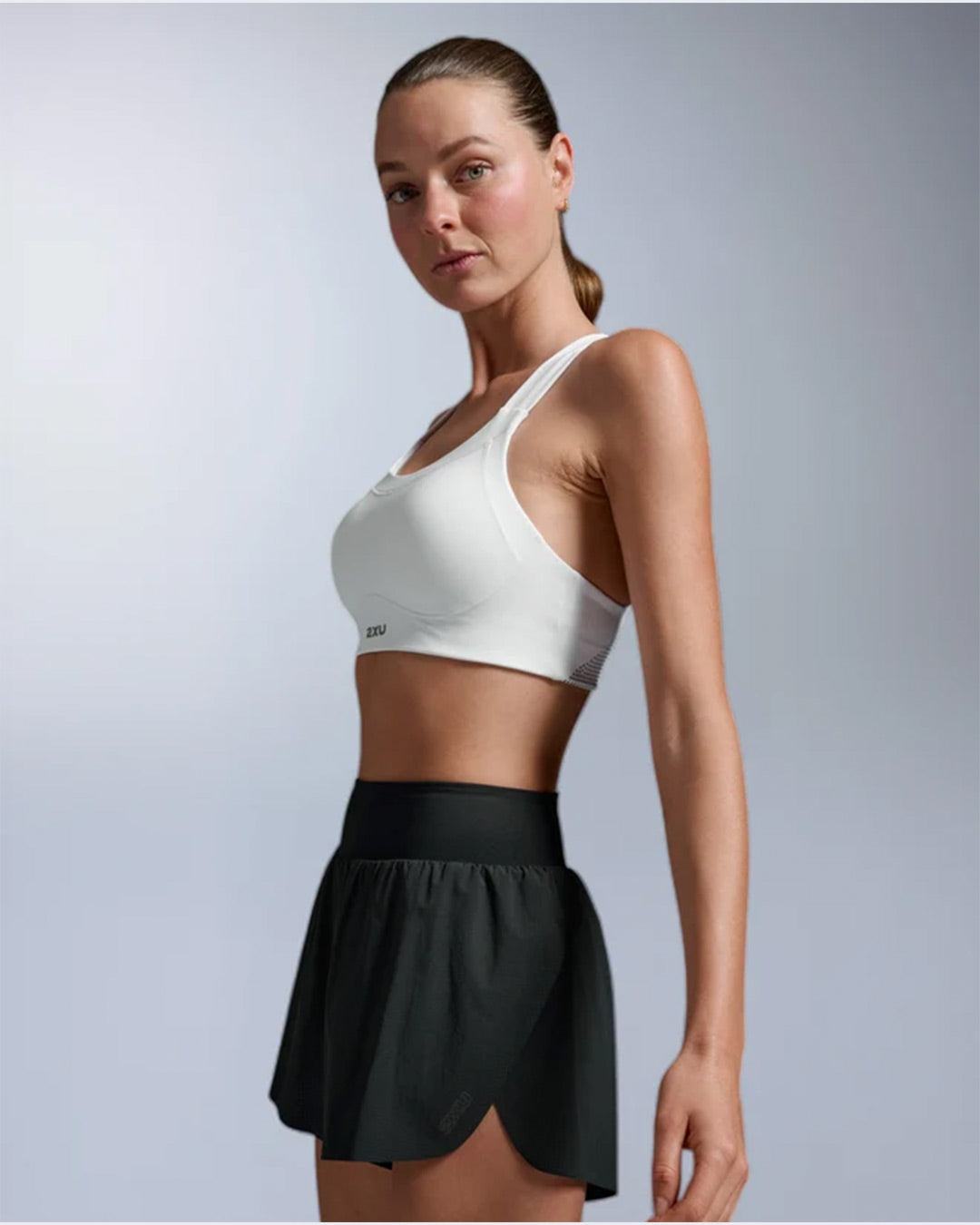 2XU Women's Light Speed High Impact Bra - White/Silver Reflective