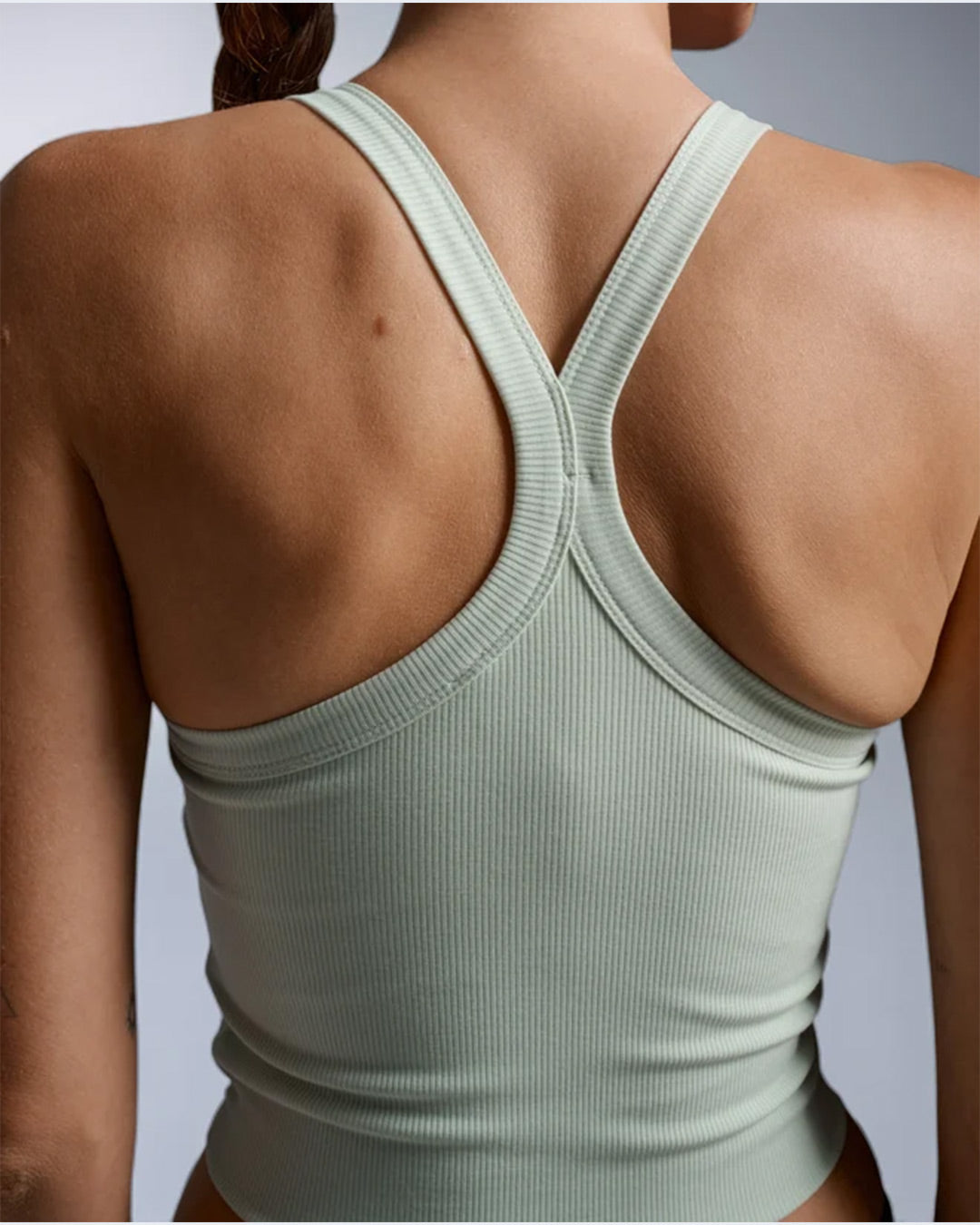 2XU Women's Fluid Tencel Rib Crop Singlet - Seafoam/Seafoam