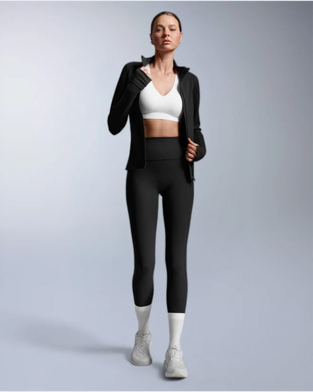 2XU Women's Fluid Full Zip Jacket - Black/Black