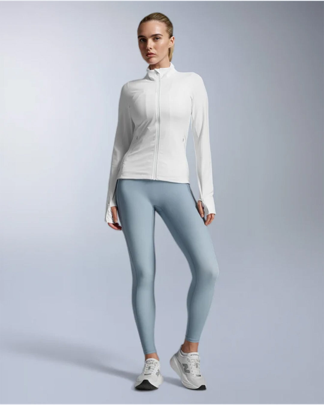 2XU Women's Fluid Full Zip Jacket - White/White