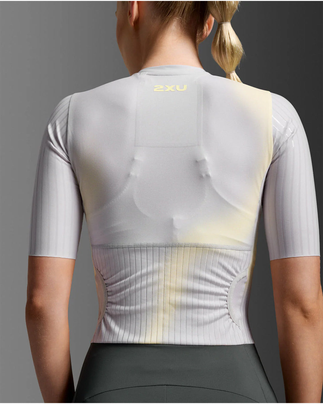 2XU Women's Light Speed React Sleeved Trisuit - Lemon Ice/Jupiter