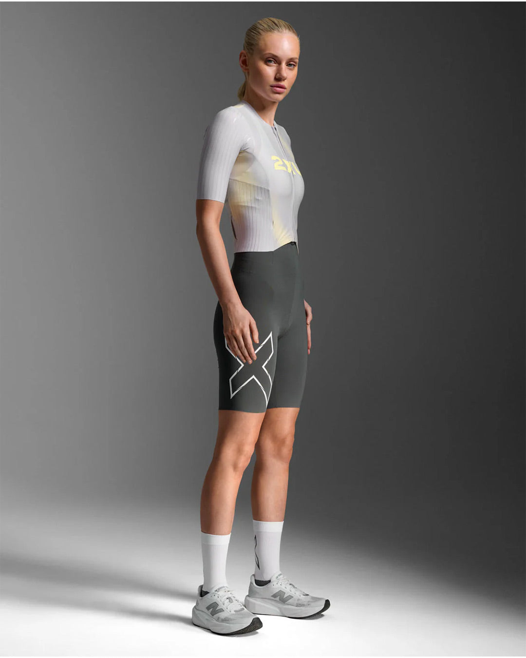2XU Women's Light Speed React Sleeved Trisuit - Lemon Ice/Jupiter