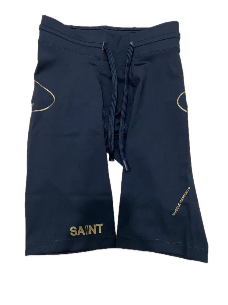 Saint Men's P1 Elite Compression Shorts Drawcord - Black