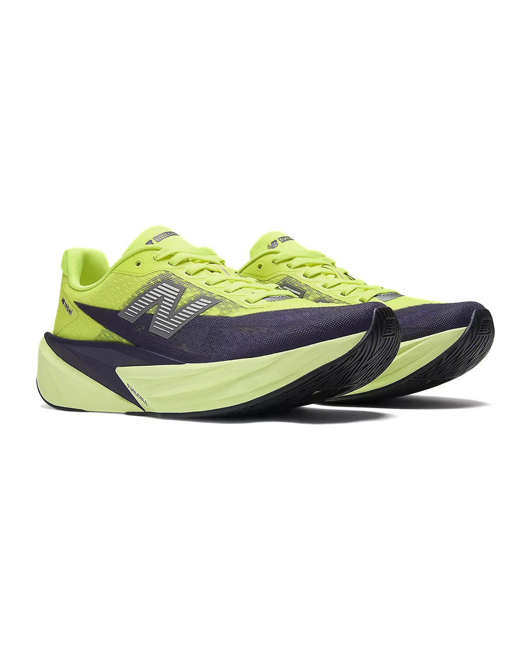 New Balance Women's FuelCell Rebel v5 - Alkaline Green/Boysenberry/Dark Silver Metallic