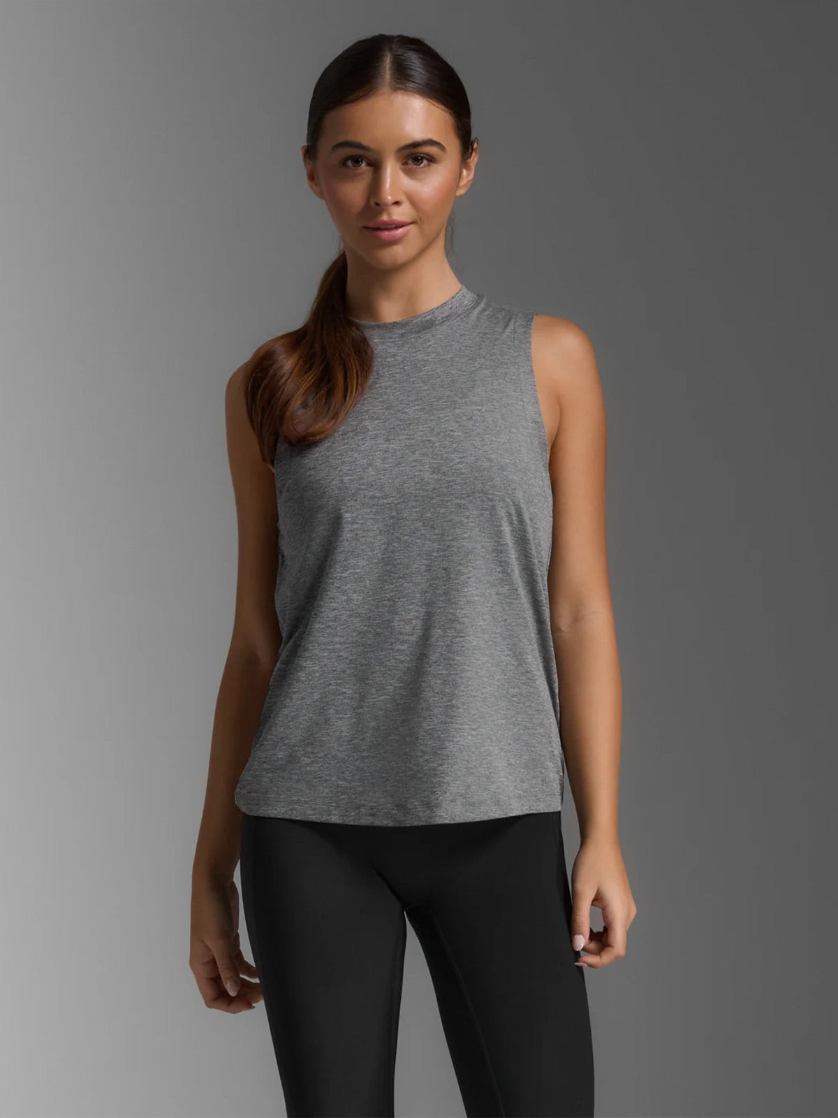 2XU Women's Form Soft Jersey Tank - Harbor Mist/Black