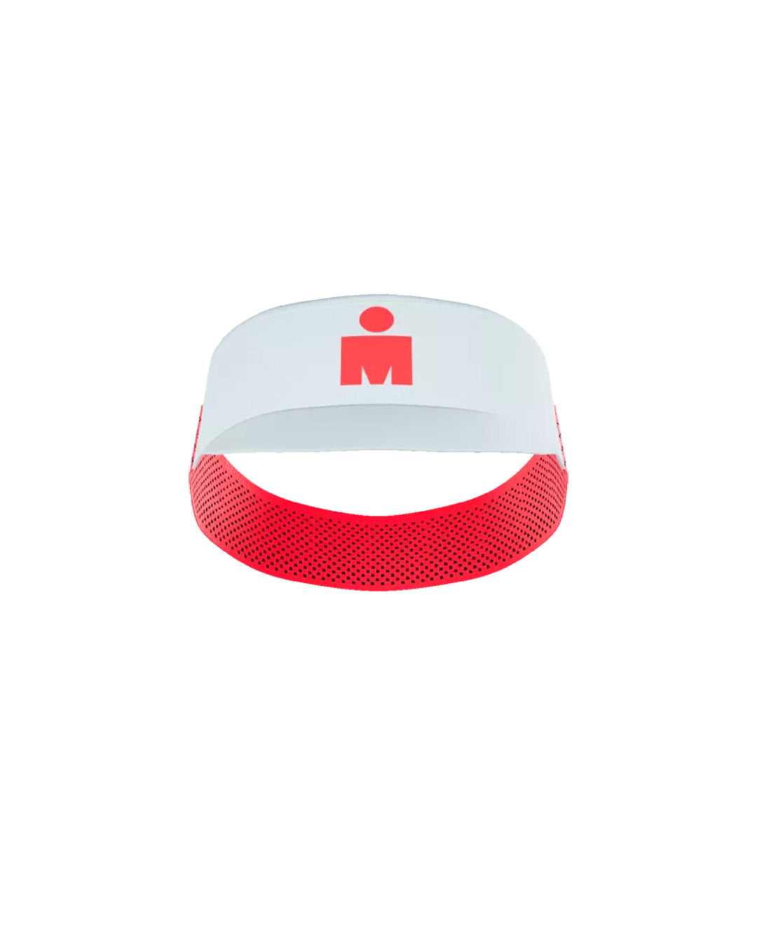 Compressport Unisex's Pro Racing Visor Ironman 2026 - L1 - White/Neon Red