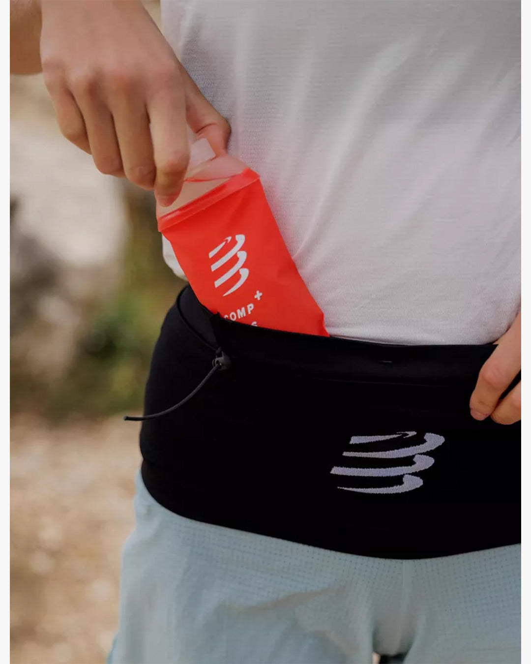 Compressport Unisex's Free Belt PRO - Black/White