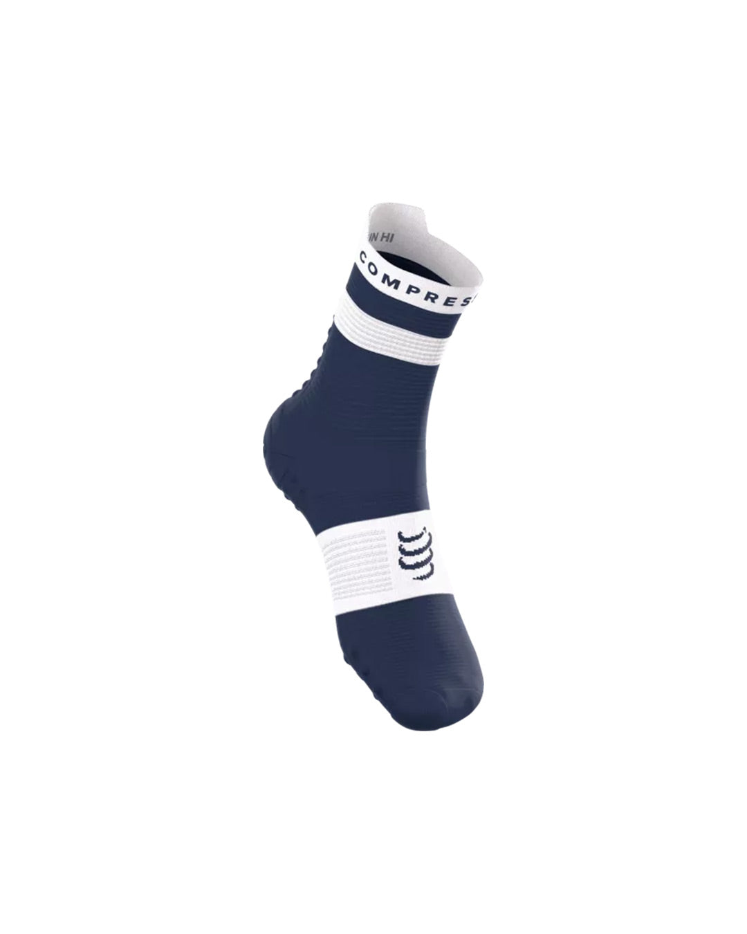 Compressport Unisex's Pro Racing Socks v4.0 Run High - Peacoat/White