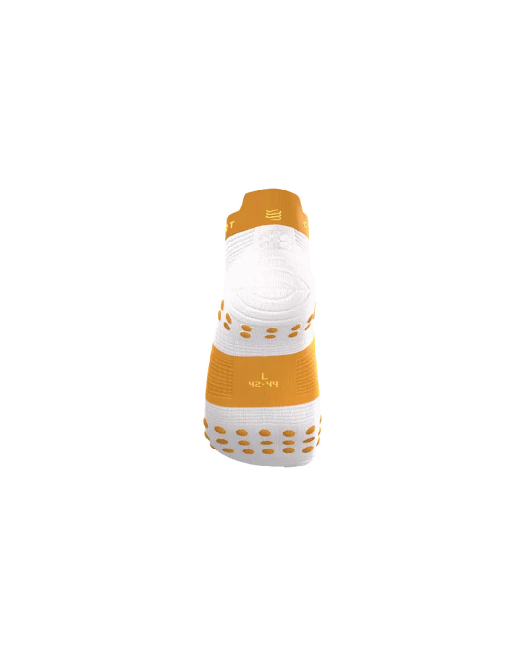 Compressport Unisex's Pro Racing Socks v4.0 Run Low - White/Sunflower