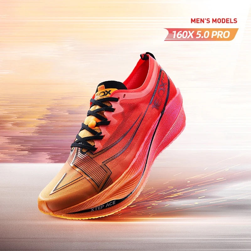 Xtep Men's 160X 5.0 Pro - Fluorescent Apricot Orange/Laser Red