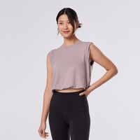 TAVI SoftTec Crop Tie Tee - Lavender Mist