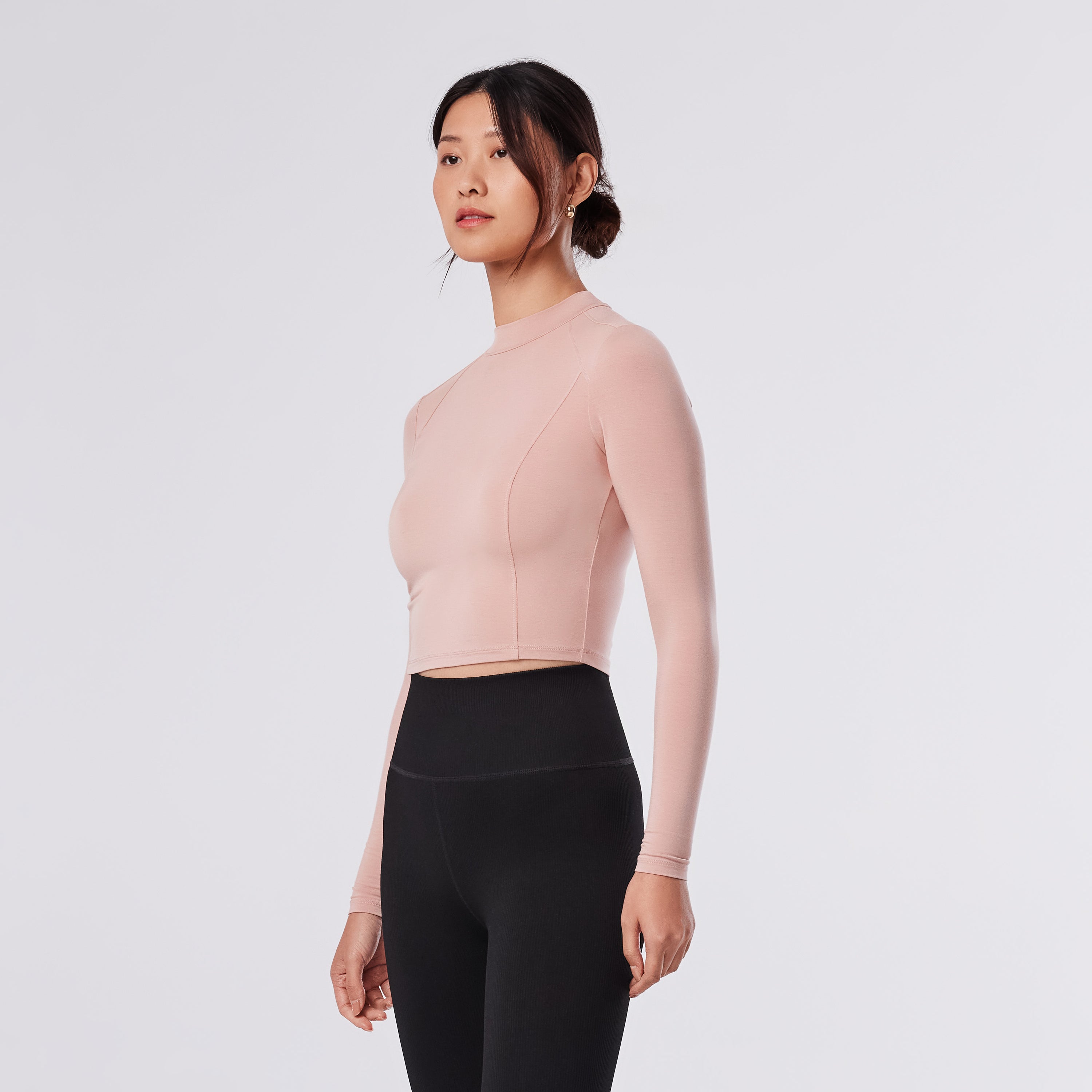 TAVI Mock Neck Long Sleeve - Petal