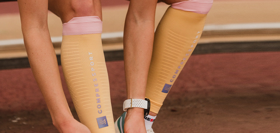 Compressport Unisex's R2 3.0 Calf Sleeves - Impala/Roseate
