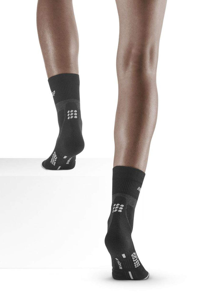 CEP Women's Hiking Merino Mid-Cut Socks - Stone Grey/Grey