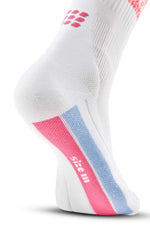 CEP Women's Miami Vibes 80's Socks Mid Cut - White/Pink&Sky
