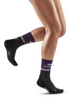 CEP Women's The Run Socks Mid-Cut v4 - Violet/Black