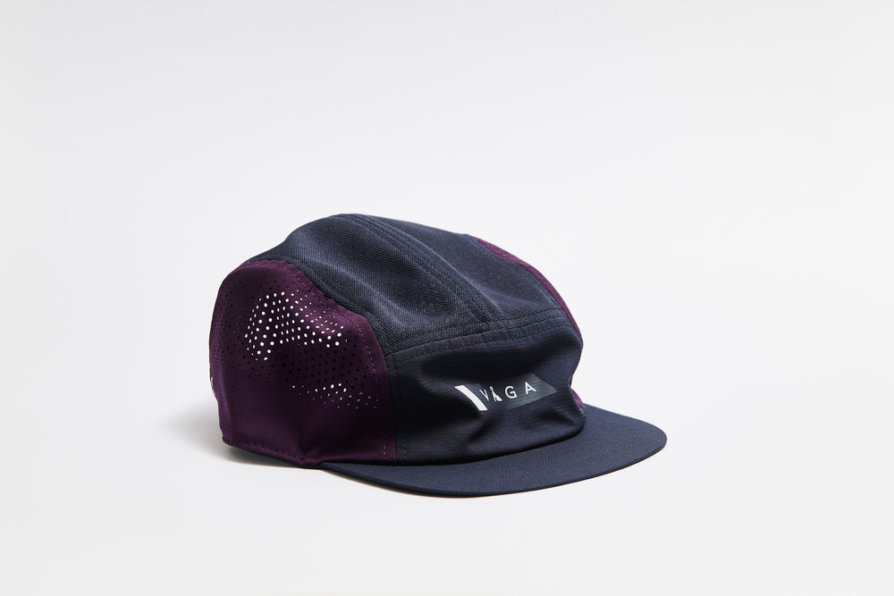 VAGA Feather Racing Cap - Plum/Slate Blue