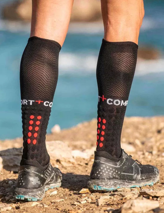 Compressport Unisex's Full Socks Run - Black