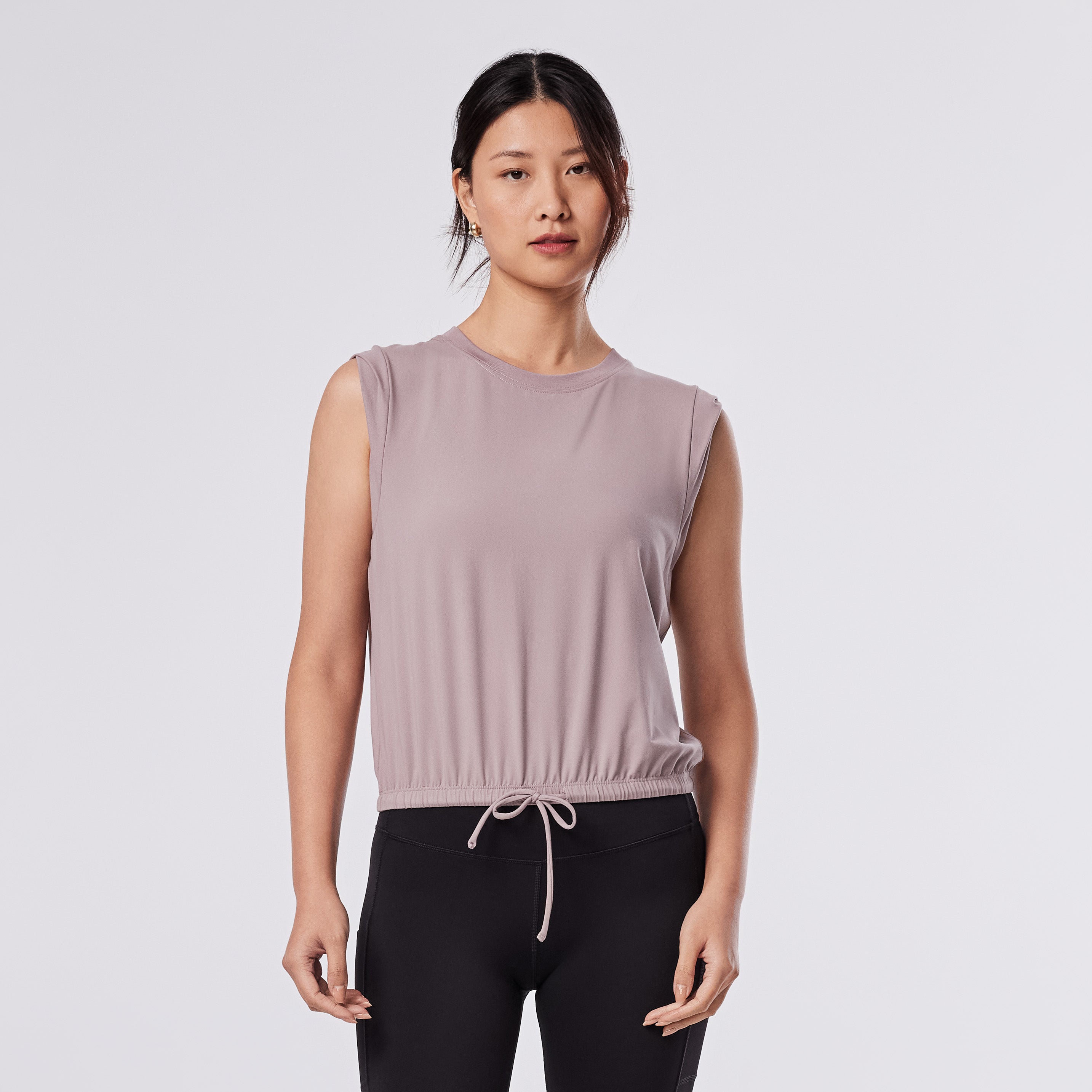 TAVI SoftTec Crop Tie Tee - Lavender Mist