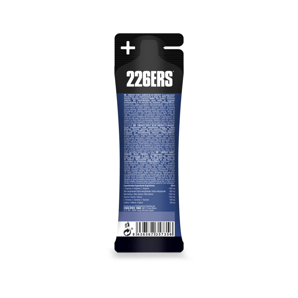 226ERS Energy Shot Stick 60ml - Blue Energy Xtrem (250mg Caffeine)