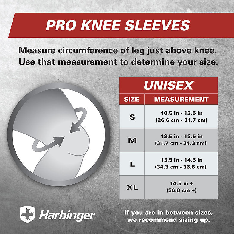 Harbinger Pro Knee Sleeve 7mm - Grayscale – Key Power Sports Singapore
