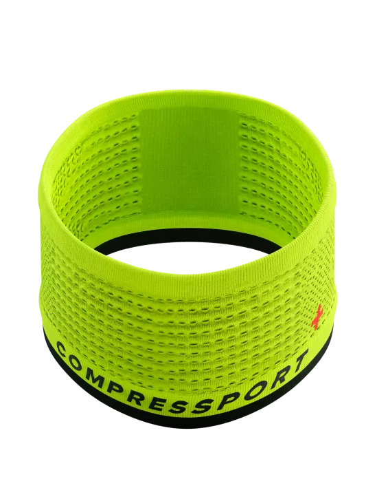 Compressport Unisex Headband On/Off Flash - Fluo Yellow/Black
