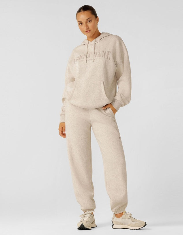 Lorna Jane Lounge Fleece Trackpant - Oat Marl