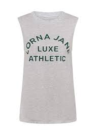 Lorna Jane Lotus Limited Edition Muscle Tank - Light Grey Marl