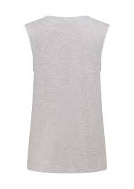 Lorna Jane Lotus Limited Edition Muscle Tank - Light Grey Marl