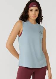 Lorna Jane Lotus Muscle Tank - Light Glacier Blue