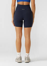 Lorna Jane Hi-Fold No Ride 14cm Bike Shorts - Imperial Blue