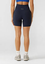 Lorna Jane Hi-Fold No Ride 14cm Bike Shorts - Imperial Blue