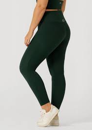 Lorna Jane Lotus Limited Edition No Chafe Full Length Leggings - Dark Green