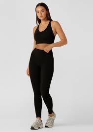 Lorna Jane Lotus Limited Edition No Chafe Full Length Leggings - Black