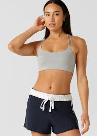 Lorna Jane Lotus Crop True Comfort Sports Bra - Grey Marl