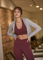 Lorna Jane Off Duty Longline Sports Bra - Mulberry