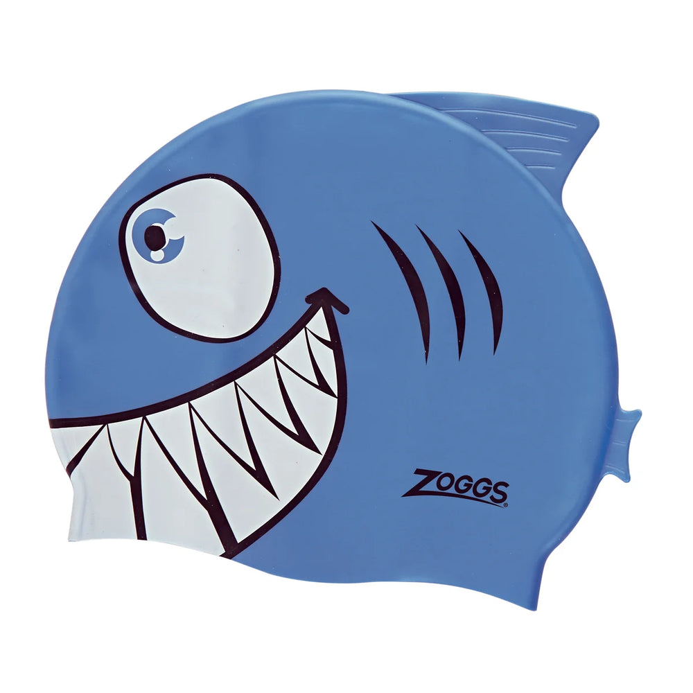 ZOGGS Junior Silicone Character Cap - Blue Jaws