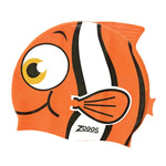 ZOGGS Junior Silicone Character Cap - Goldfish Orange